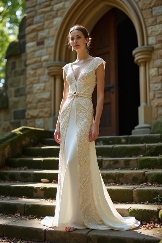 Art Deco wedding dress style