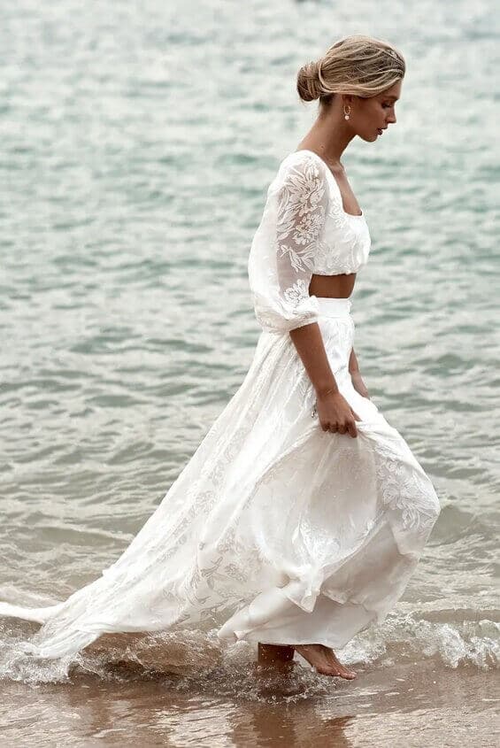 Beach wedding dress style