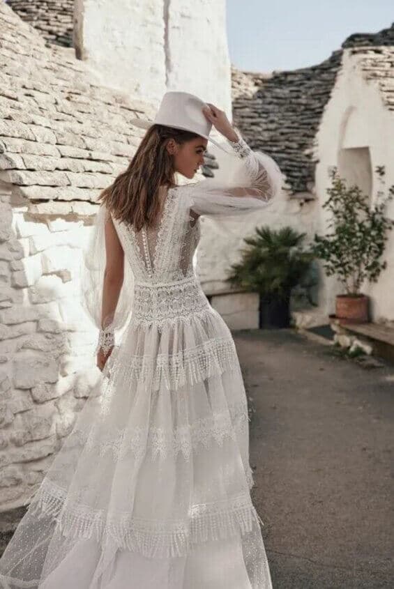 Bohemian wedding dress style