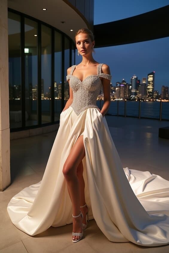 Glamorous wedding dress style