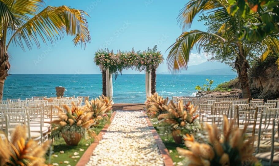 Beach/Waterfront venue wedding dress