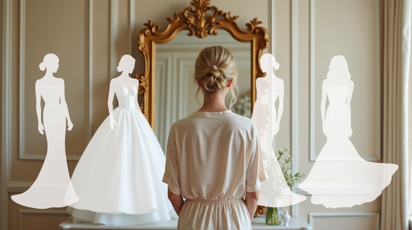 Wedding dress style vision illustration